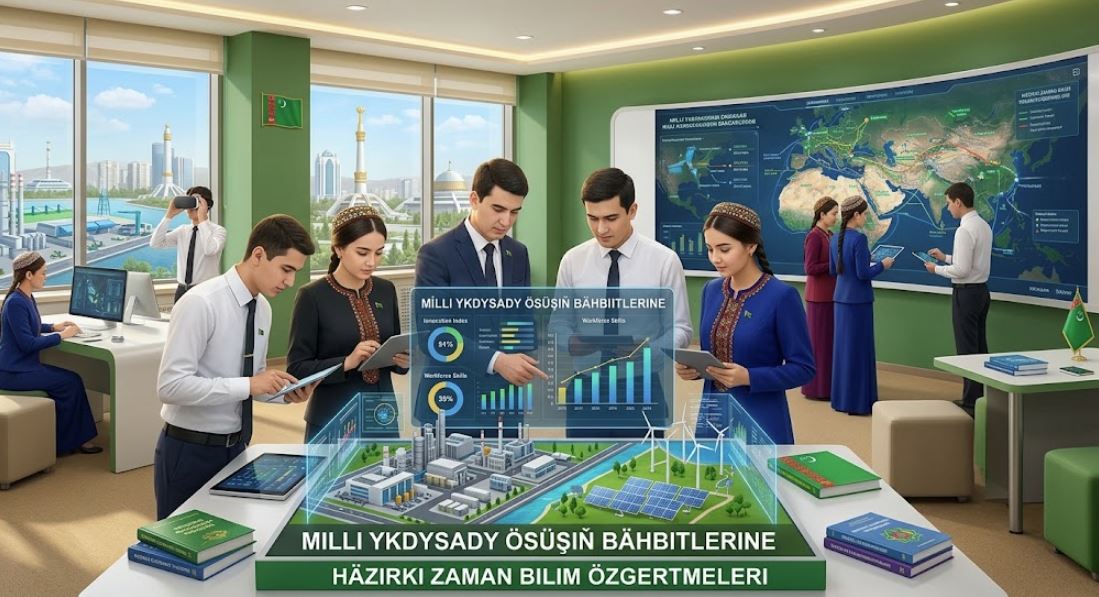 MILLI YKDYSADY ÖSÜŞIŇ BÄHBITLERINE GÖNÜKDIRILÝÄN HÄZIRKI ZAMAN BILIM ÖZGERTMELERI